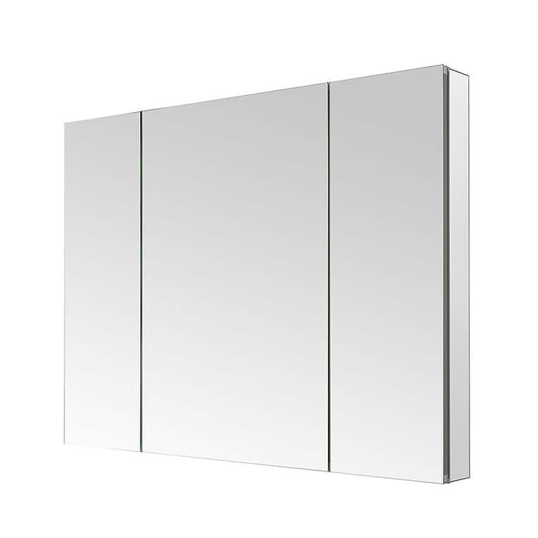 AQUADOM Royale Medicine Cabinet With Electrical Outlets, Magnifying Mirror and Magnetic Organization - 36"x36"x5" - Grey - 36"x36"x5" - Brushed