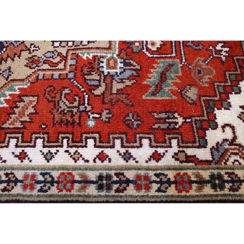 ECARPETGALLERY Hand-knotted Serapi Heritage Dark Copper Wool Rug - 8'1 x 9'10