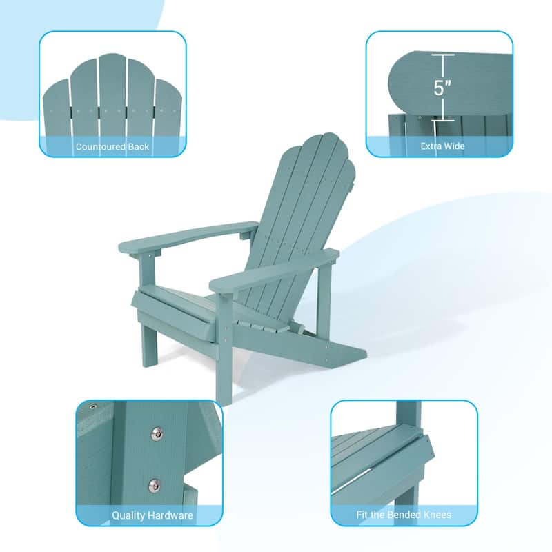 BONOSUKI Patio Adirondack Chairs Weather-resistant(Set of 2)
