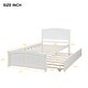 preview thumbnail 6 of 8, Twin Size Platform Bed with Roll-Out Trundle and Solid Pine Wood Construction