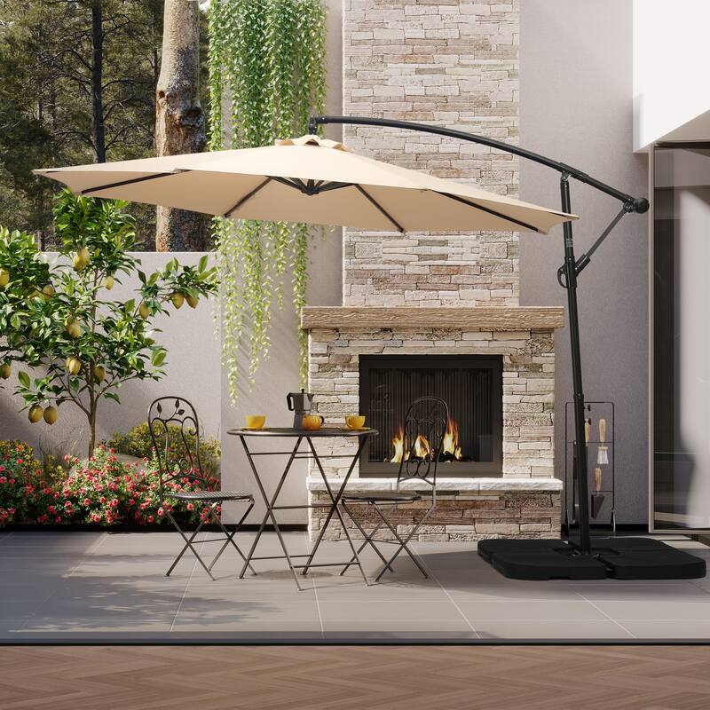 Weller 10-foot Offset Cantilever Hanging Patio Umbrella