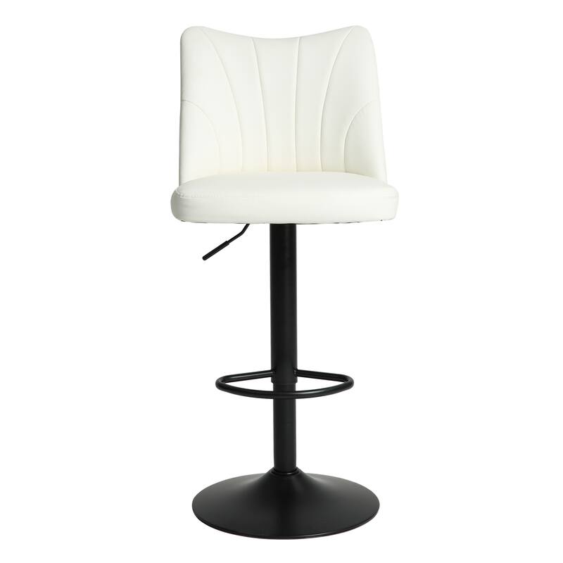 Swivel Bar Stools Set of 2, Counter Height Bar Stools with Back, Armless Upholstered Kitchen Stool Island with Footstool