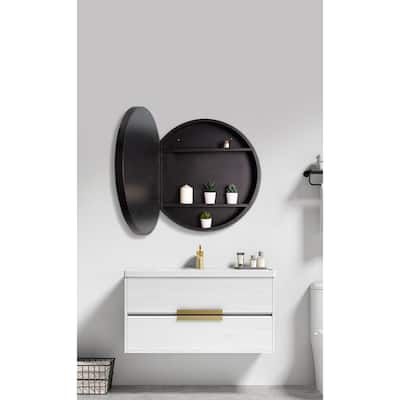 24x24 inch Framed Wall mount Bathroom Medicine Cabinet with Mirror