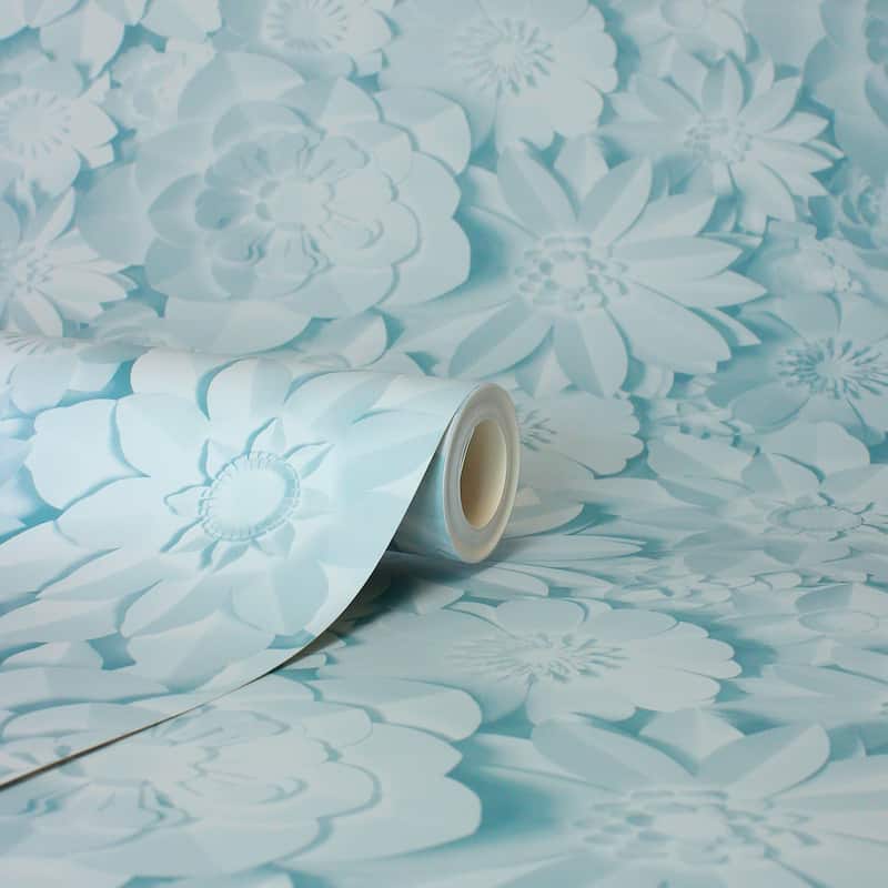 Fine Decor Dacre Light Blue Floral Wallpaper