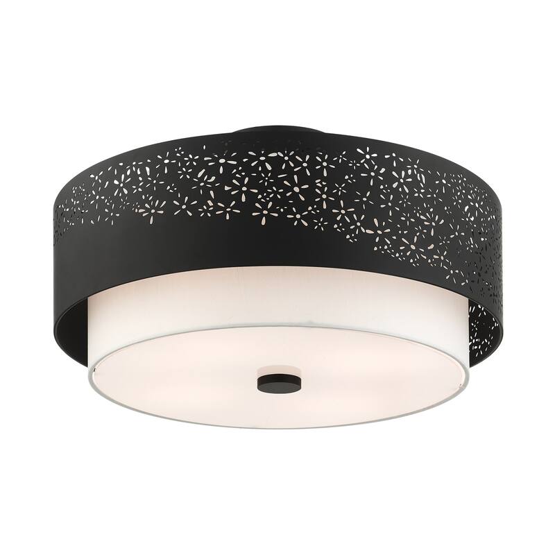 Livex Lighting Noria 4 Light 20" Wide Semi-Flush Drum Ceiling Fixture
