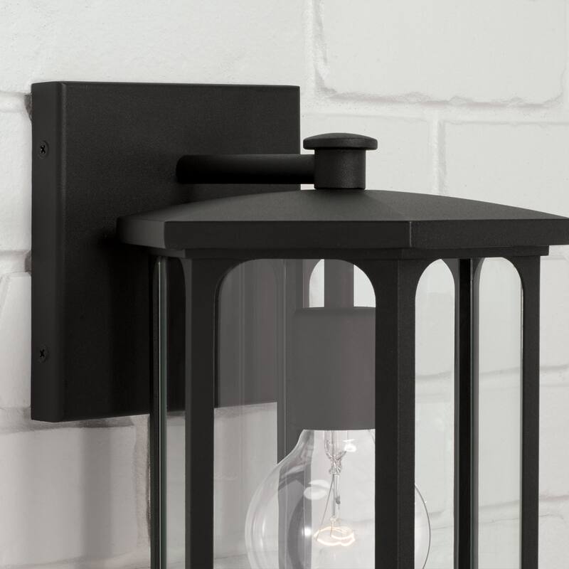 Walton Outdoor 1-light Small Wall Lantern w/ Clear Glass