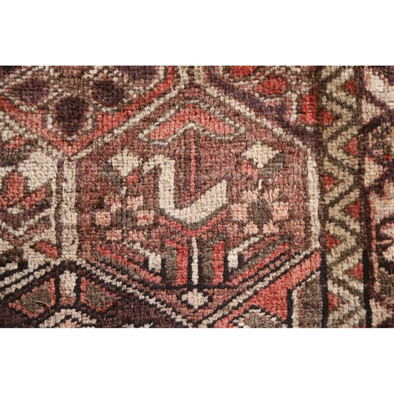 Garden Design Bakhtiari Persian Vintage Rug Hand-Knotted Wool Carpet - 6'9"x 9'11"