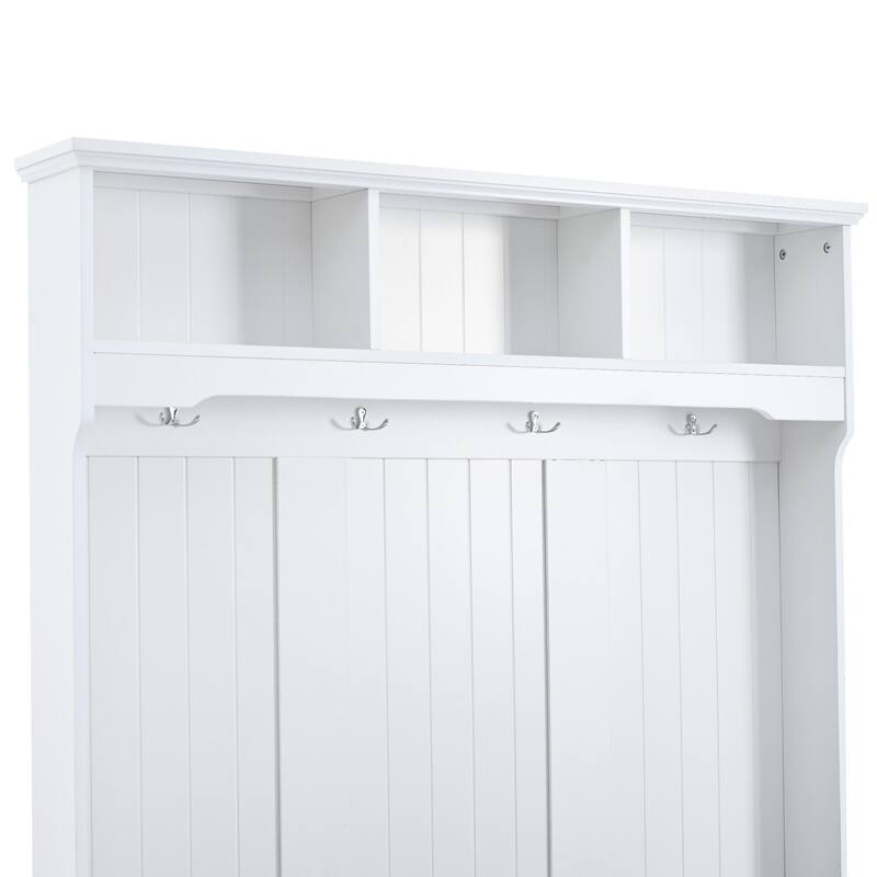 Entry Cloak Rack Cabinet with Storage