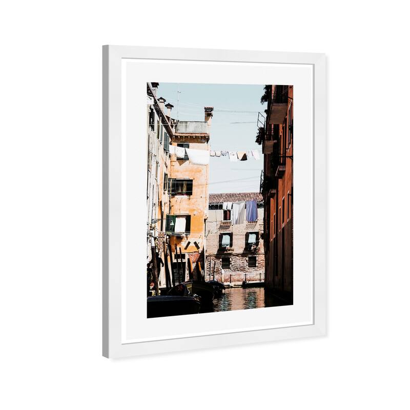 Wynwood Studio 'Cannaregio Alley' Cities and Skylines Wall Art Framed Print European Cities - Brown, Blue