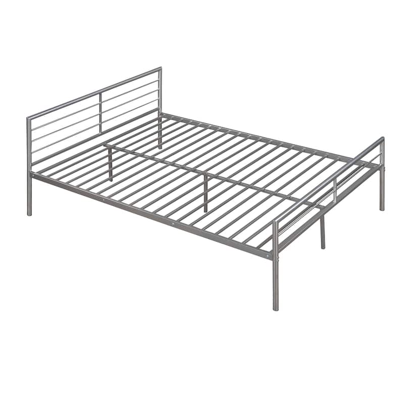 Nestfair Twin Over Full Metal Bunk Bed with Desk and Ladder