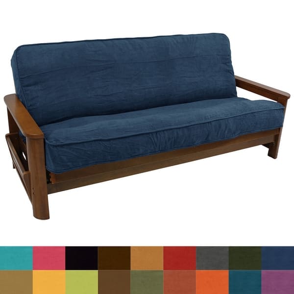 slide 2 of 19, Microsuede Corded Full-Size 8-10 Inch Thick Futon Cover - Full