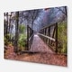 Beautiful Bridge Over Creek - Landscape Photo Glossy Metal Wall Art ...