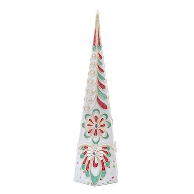 Kurt Adler 20.5-Inch Mistletoe Red, White and Green Topiary