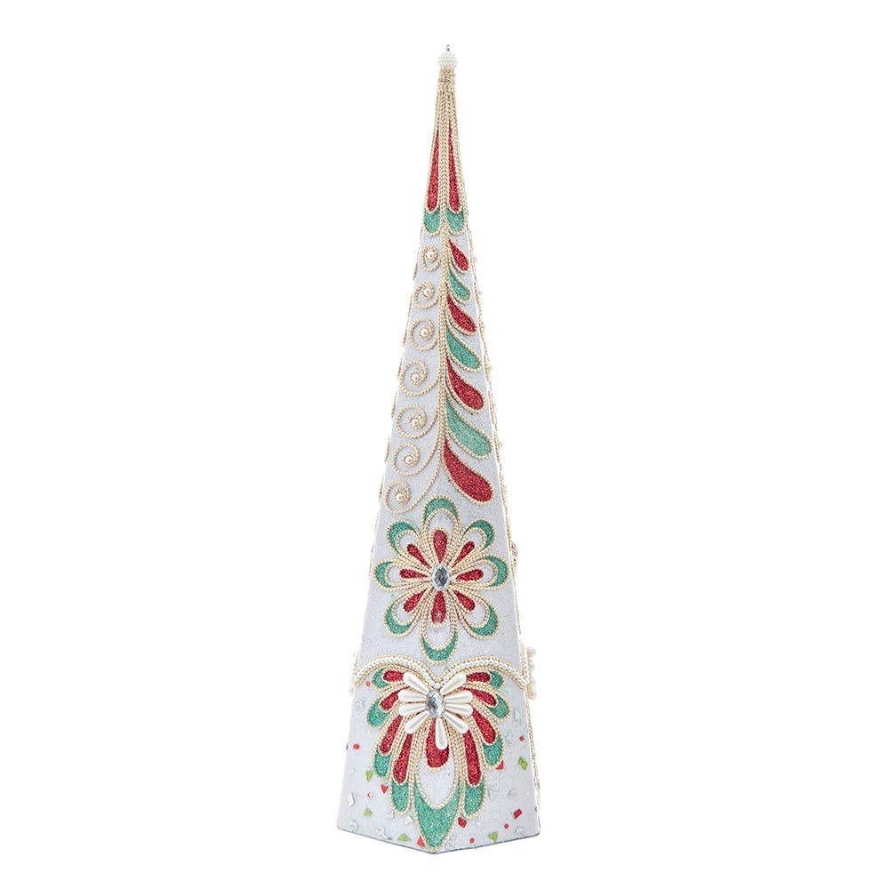 Kurt Adler 20.5-Inch Mistletoe Red, White and Green Topiary