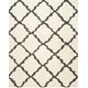 preview thumbnail 68 of 162, SAFAVIEH Dallas Shag Giusy Trellis 1.5-inch Thick Rug 10' x 14' - Ivory/Dark Grey - Rectangle