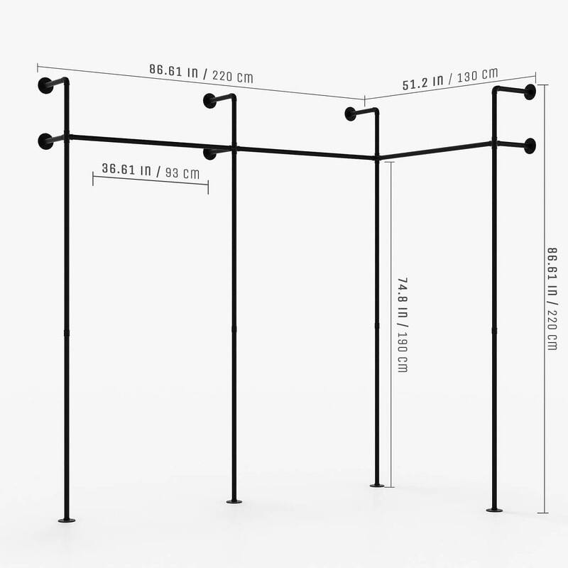 Industrial Pipe Clothing Rack