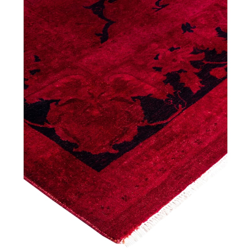 Overdyed One-of-a-Kind Hand-Knotted Area Rug - Pink - 8' 0" x 10' 5"