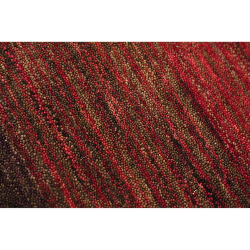Hand Knotted Oriental 100% Wool Carpet Tribal Animal Pictorial Red Gabbeh Area Rug - 11' 7'' X 8' 2''