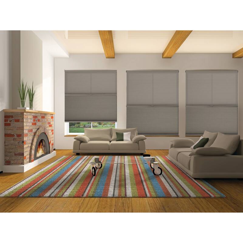 BlindsAvenue Cordless Day/Night Cellular Honeycomb Shade, 9/16" Single Cell, Warm Cocoa - 35" W x 48" H