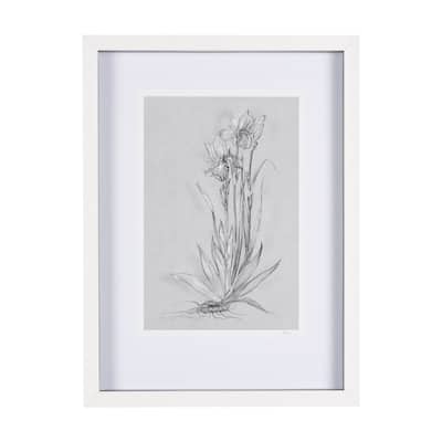 Botanical Sketches IV (Grey) Framed Art Print