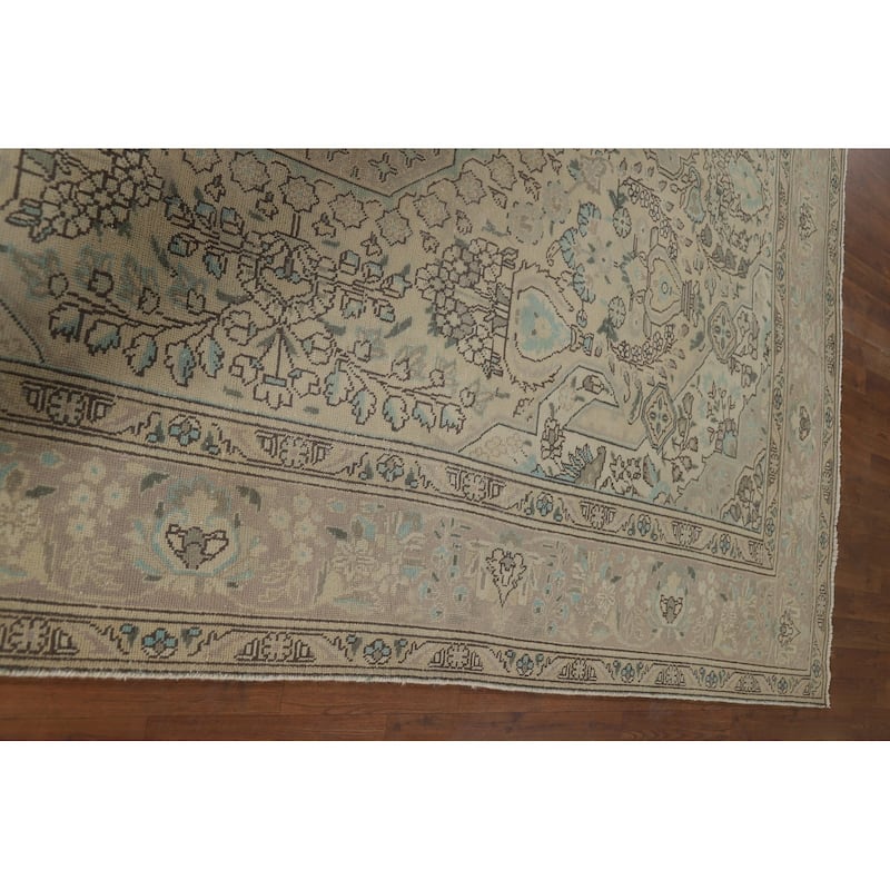 Tabriz Vintage Persian Area Rug Handmade Traditional Wool Carpet - 8'3" x 11'2"