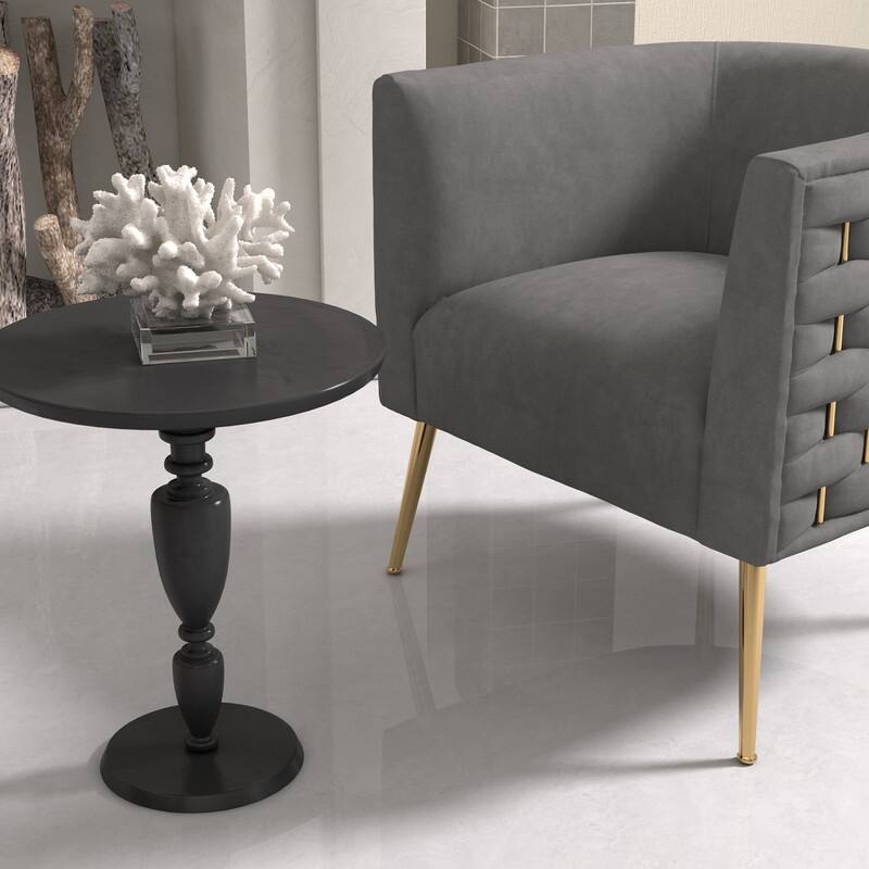 SEYNAR Mid-Century Modern Velvet Round Accent Chair for Living Room, set of 2