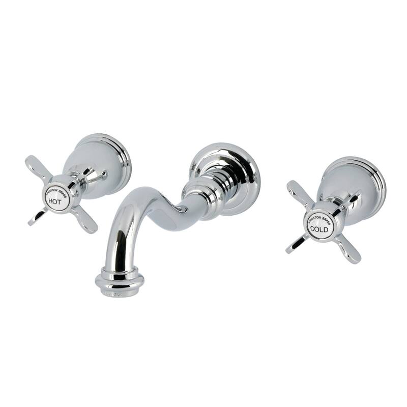 Kingston Brass Essex Double-Handle Wall Mount Bathroom Faucet - Polished Chrome