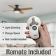 preview thumbnail 7 of 22, Hunter 52" Dempsey Flush Mount Ceiling Fan w/ LED Light Kit, Handheld Remote - Contemporary, Transitional - Low Profile