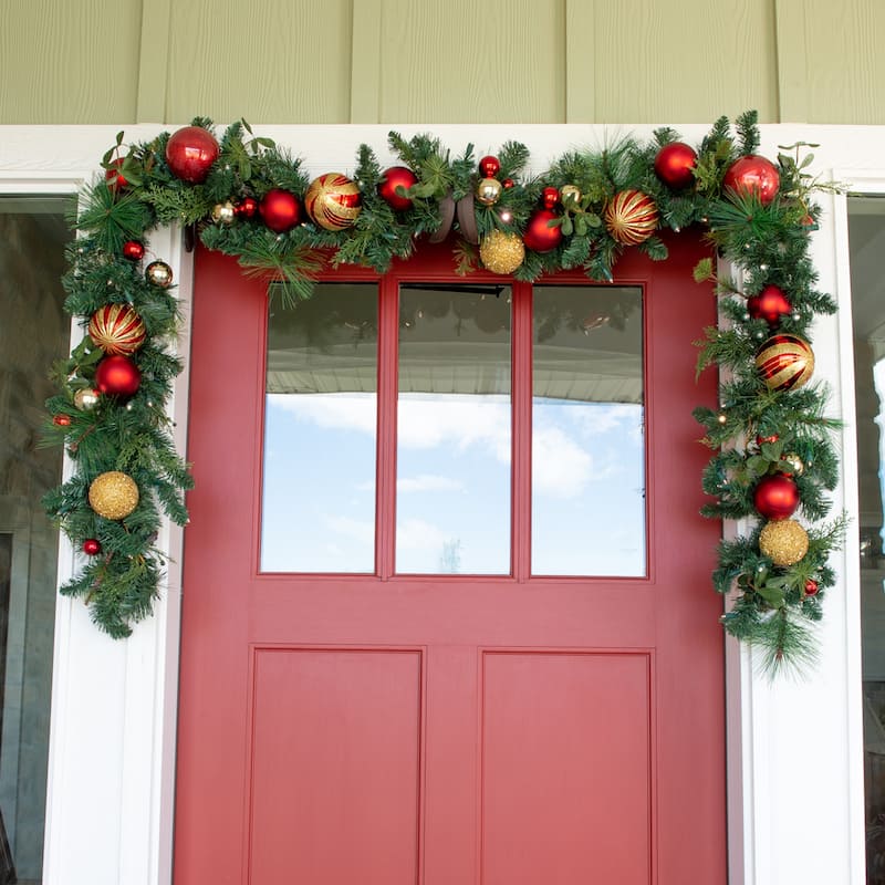 9 ft. Artificial Christmas Garland with Lights - Christmas Classic - Gold
