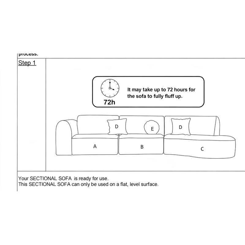 Christopher Knight Home- Buker Curved Polyester Sectional Sofa