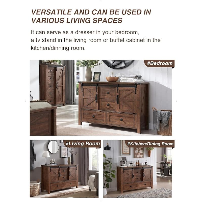 Farmhouse Dresser, Chest of Drawer, Dresser TV Stand, Storage Dresser