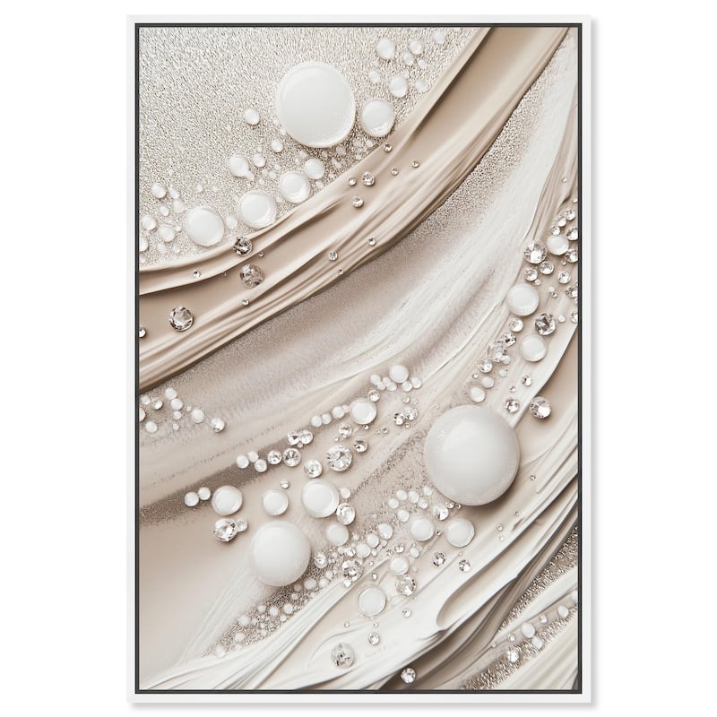 Viscous Veils IV Canvas by Art Remedy - White - 36" x 54"
