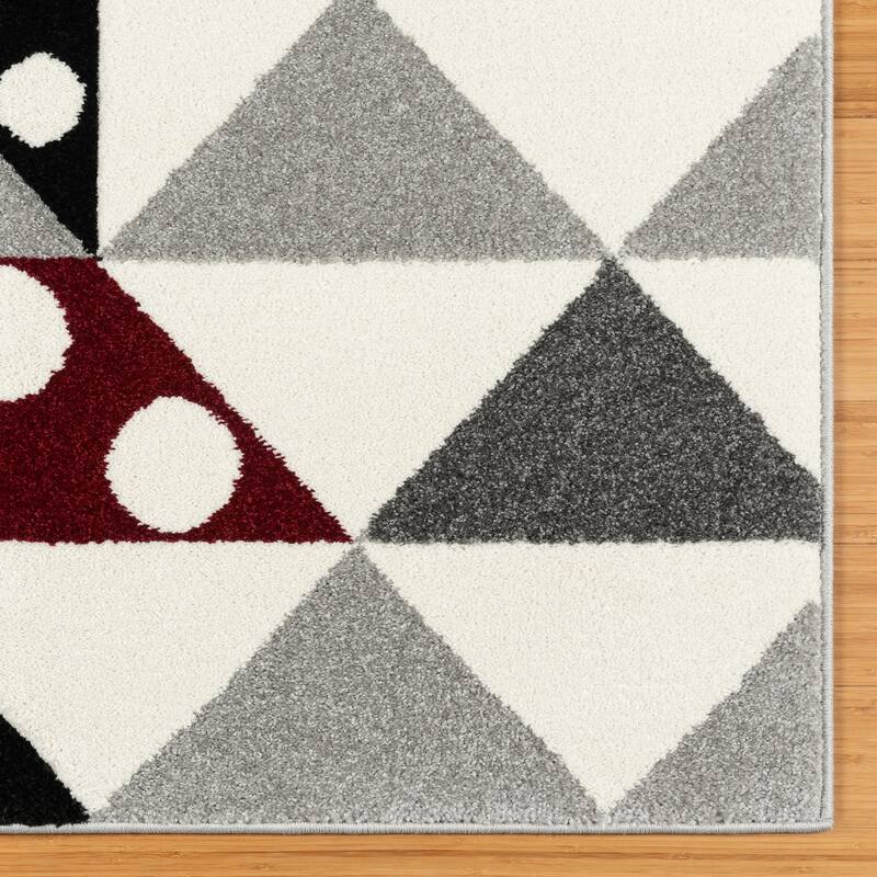 Licensed Disney Bravo Encore Mickey Mouse Modern Geometric Polypropylene Indoor Area Rug Collection