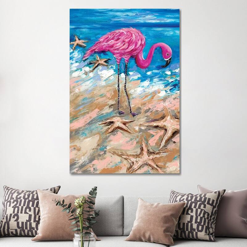iCanvas "Flamingo of Bonaire" by Estelle Grengs Canvas Print