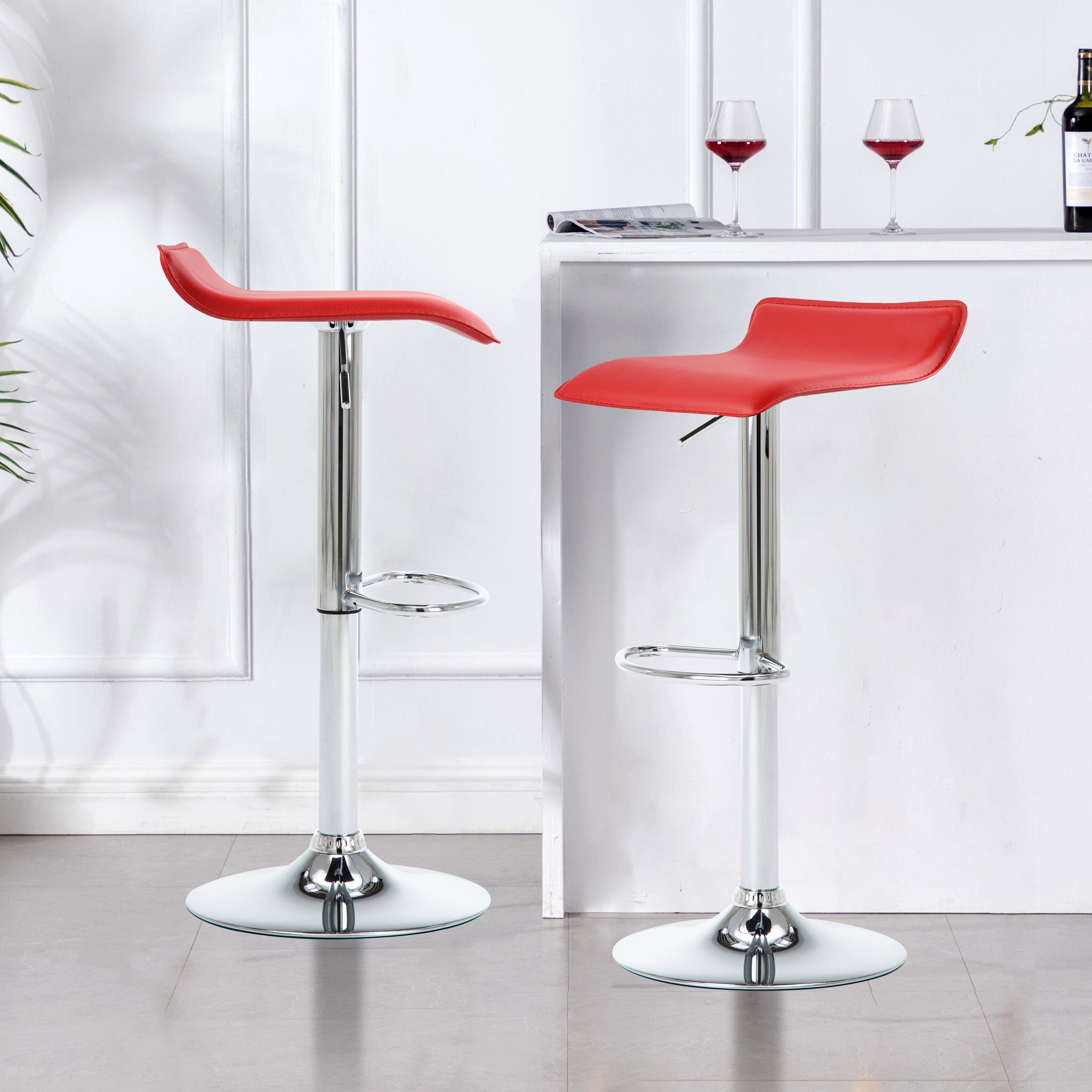 Airlift adjustable faux leather stool best sale