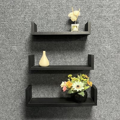 Floating 'U' Wall Shelves (Set of 3)