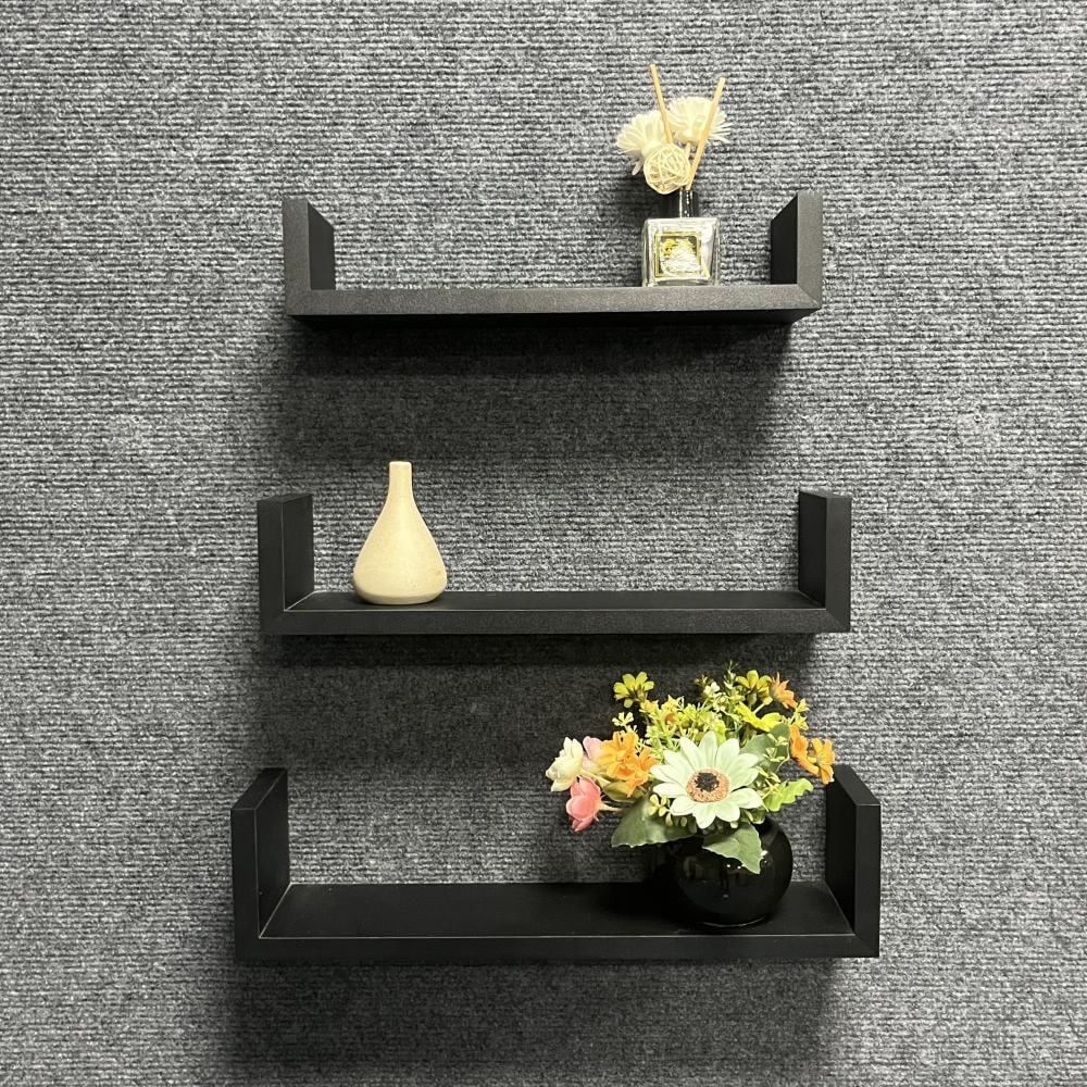 Floating 'U' Wall Shelves (Set of 3)