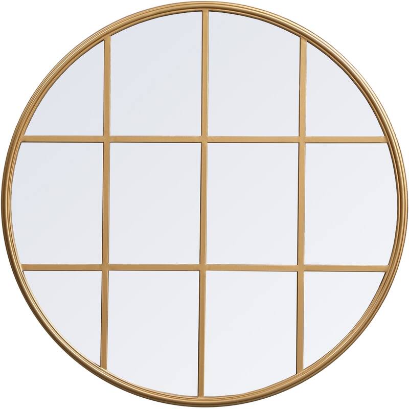 Elegant Lighting Motif 31-1/2" Diameter Circular Beveled Metal Framed