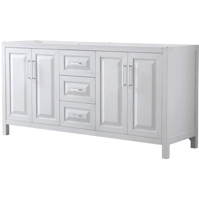 Wyndham Collection Daria 71" Double Free Standing Vanity Cabinet Only