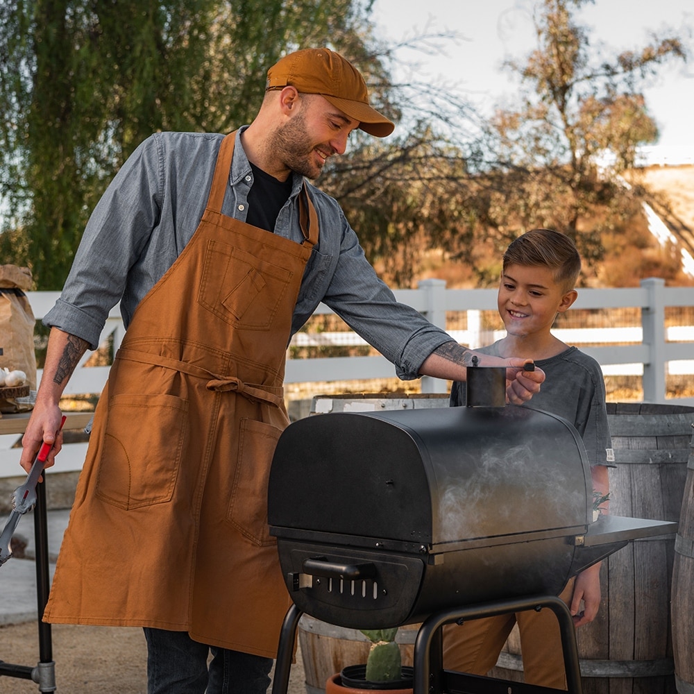 Nexgrill Charcoal Barrel Grill w/ Side Table Bed Bath
