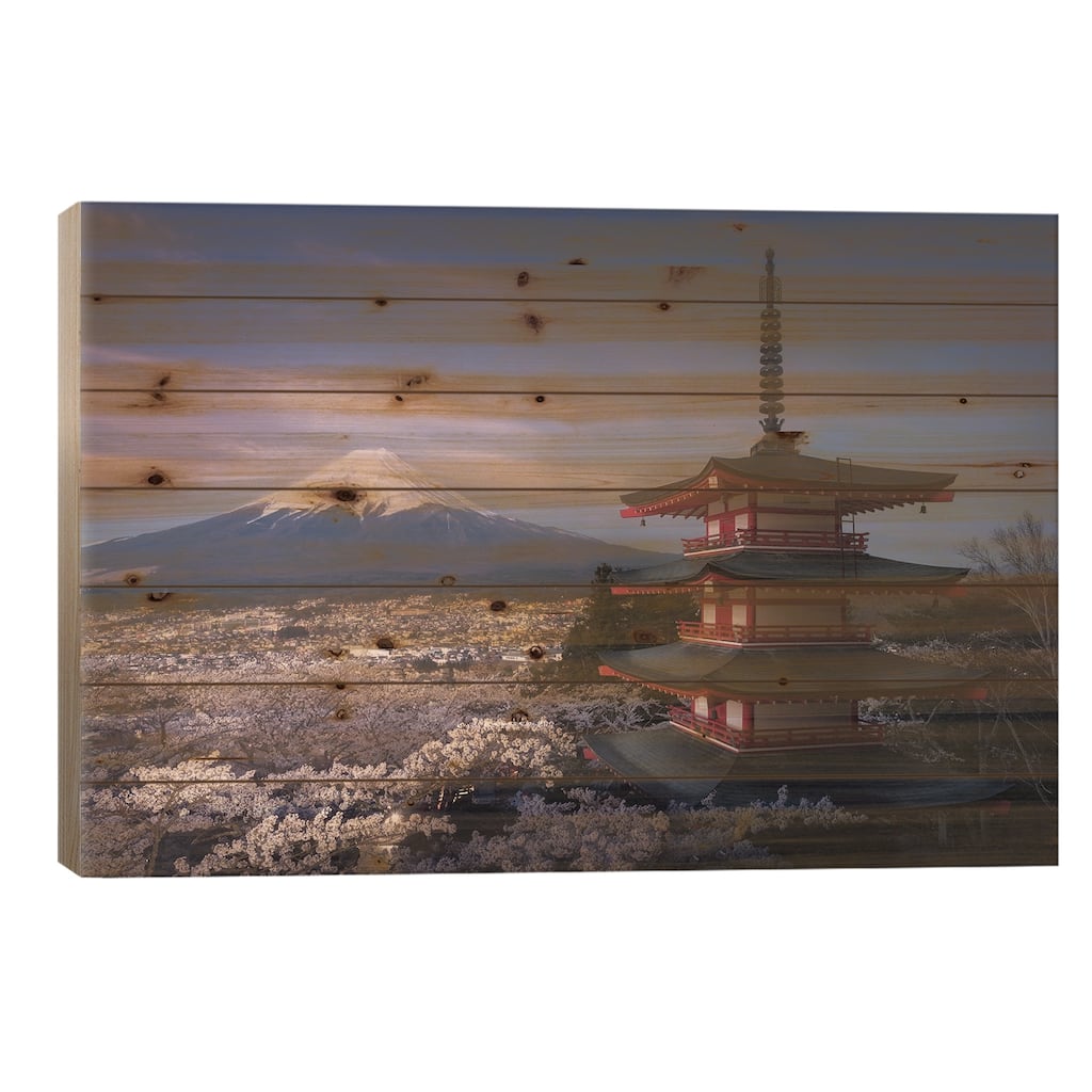 Spring In Japan XXIII Print On Wood by Daniel Kordan - Multi-Color
