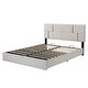 preview thumbnail 17 of 30, Queen Size Bed Grounding Platform Bed with Hydraulic Storage Upholstered Low Profile Bed Wingback Bed with Metal Legs