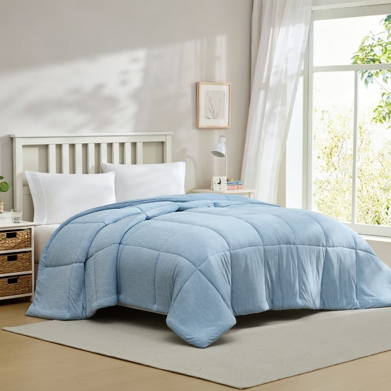 Swift Home Cooling Quilted 1PC Reversible Comforter - Lightweight Cool to the Touch for Hot Sleepers in Summer Nights