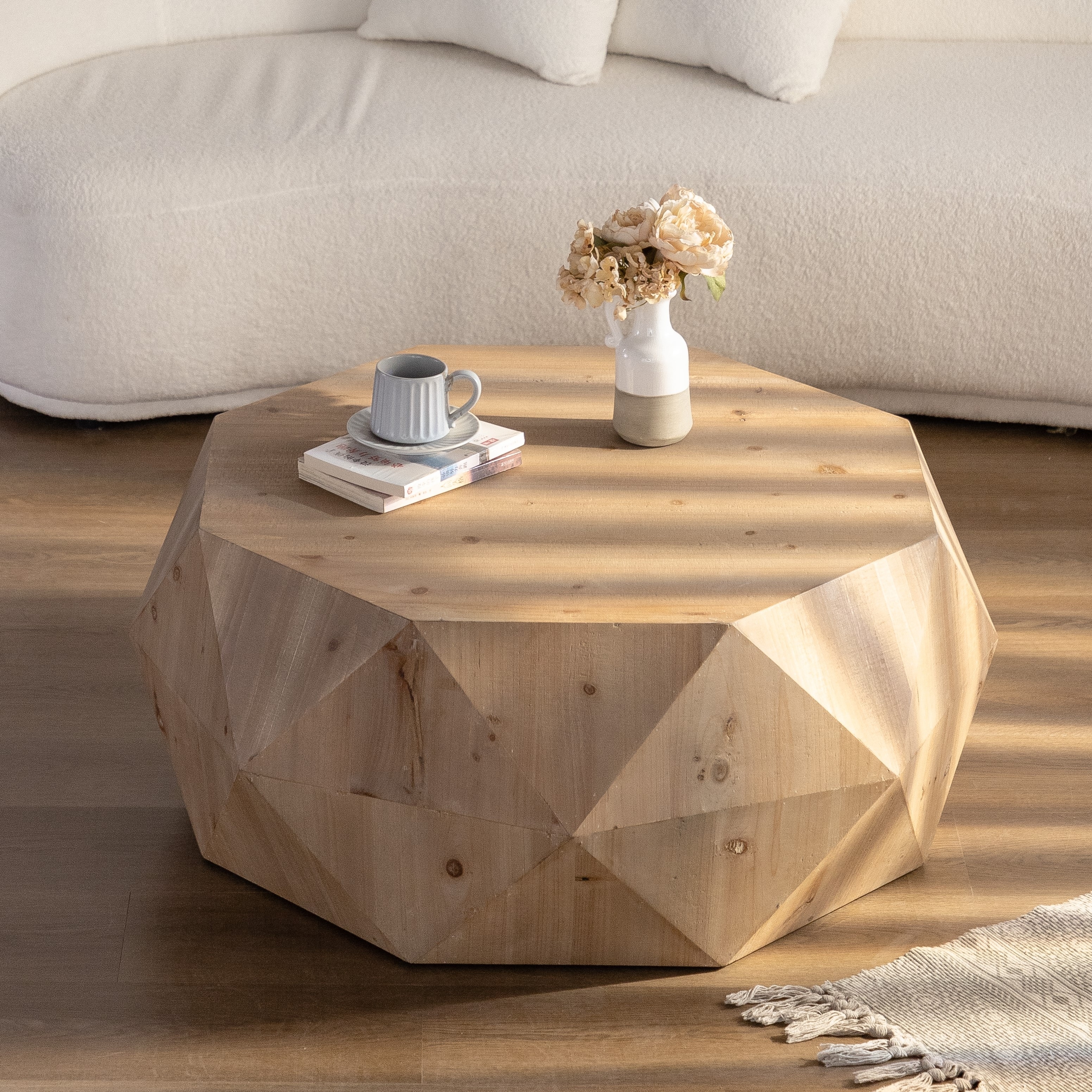 Vintage Fir Wood Coffee Table, No Assembly - Bed Bath & Beyond