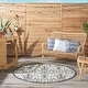 preview thumbnail 44 of 83, Nourison Garden Party Trellis Indoor/Outdoor Area Rug 5'3" Round - Ivory/Charcoal