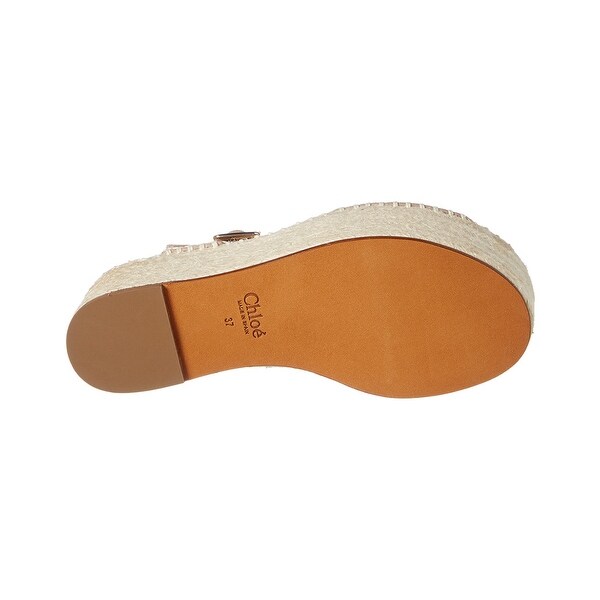 scalloped platform espadrille sandal
