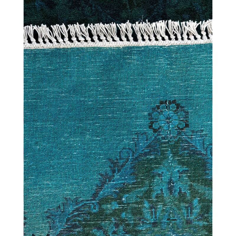 Contemporary Overdyed Wool Hand Knotted Octagon Area Rug - 6' 4" x 6' 4"