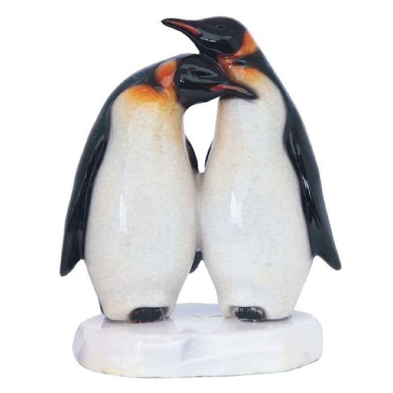 Q-Max 6.5"H King Penguin Couple Statue Lovely Animal Decoration Figurine