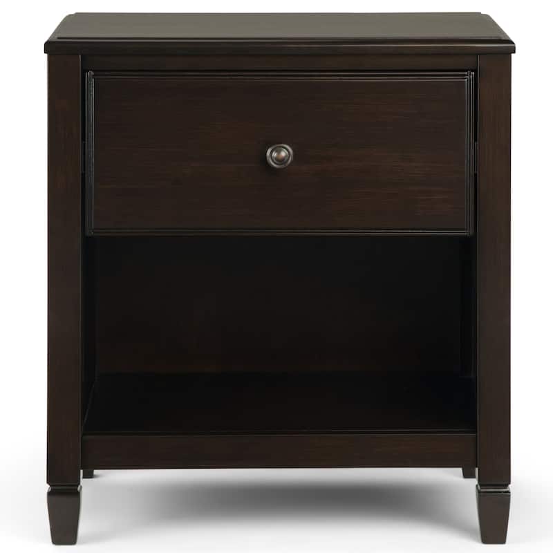 WYNDENHALL Hampshire SOLID WOOD 24 inch Wide Traditional Bedside Nightstand Table