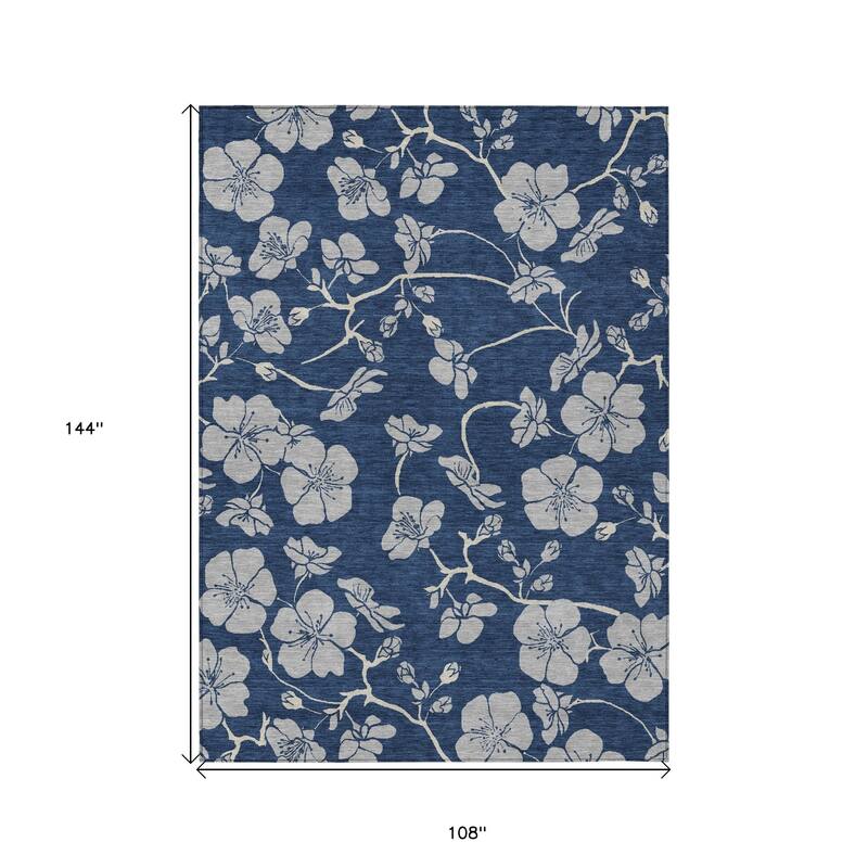 HomeRoots Floral Transitional Rectangle Outdoor Rug